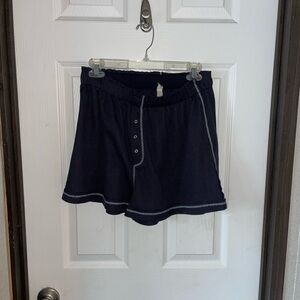 Free People Blue Athletic Shorts with Drawstring Waist